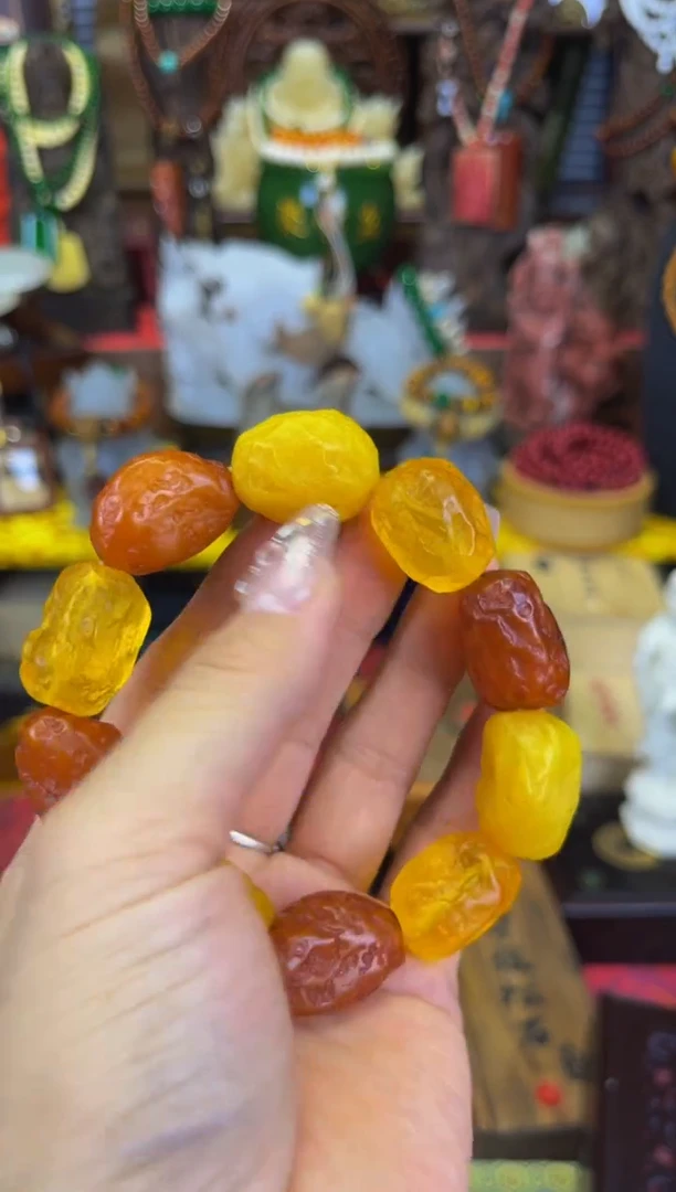 未镶嵌蜜蜡手串天然