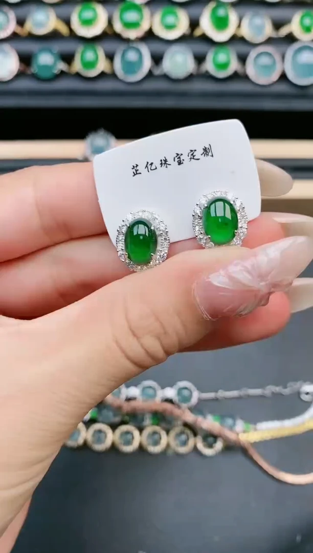 翡翠戒指银S925镶嵌11111