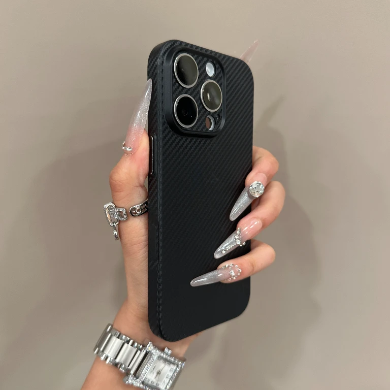 简约款【16相机全包】新款超薄碳纤维纹适用苹果15/16promax手机壳