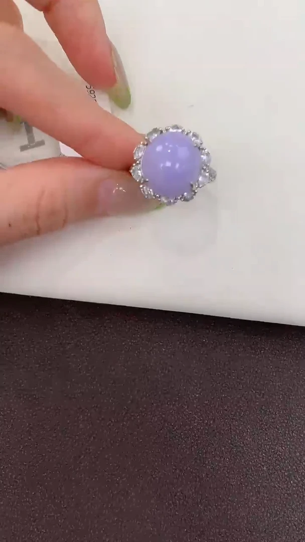 颈饰银S925镶嵌翡翠天然缅甸a货翡翠