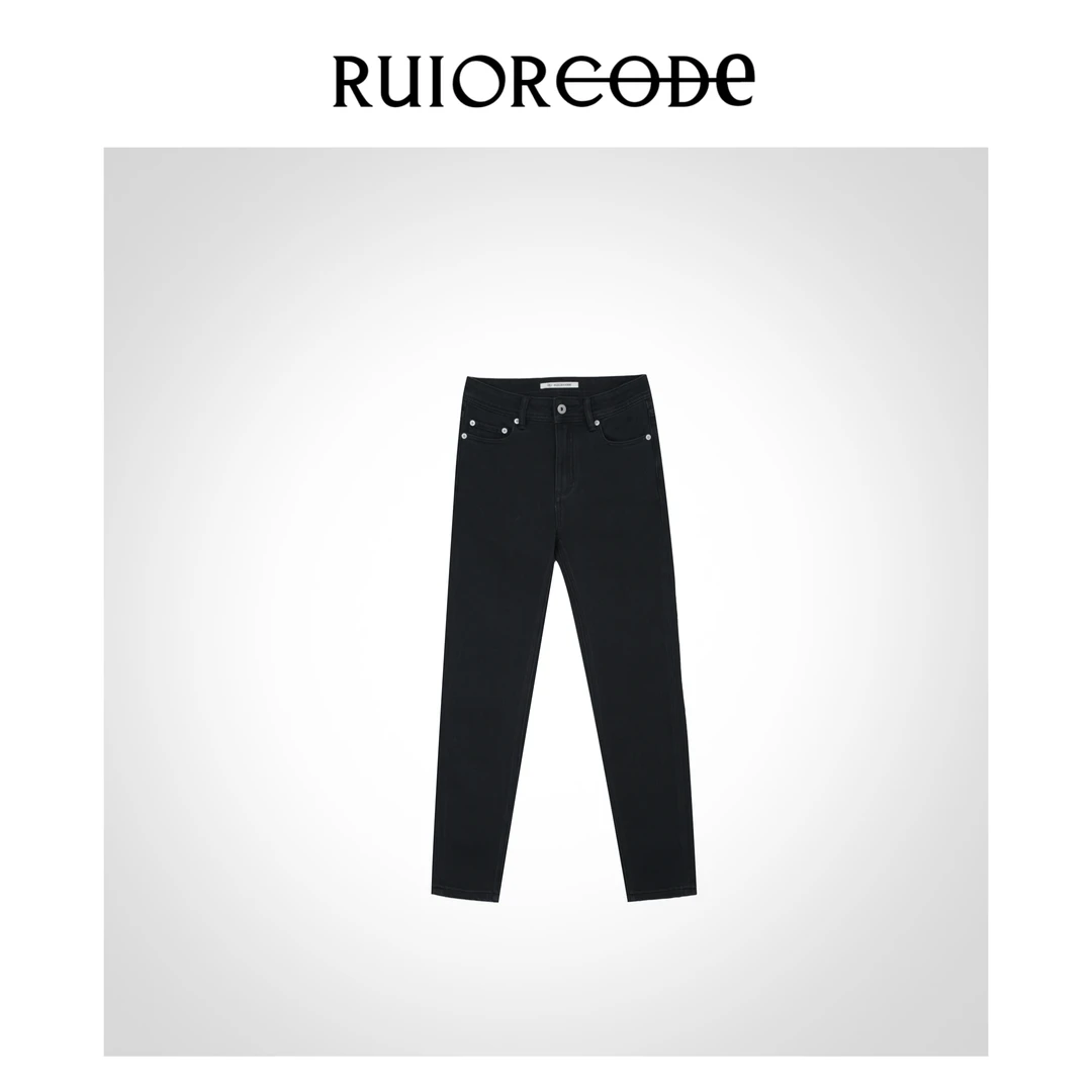 【RUIORCODE】 “经典百搭”微弹小黑牛仔裤 理性消费@@