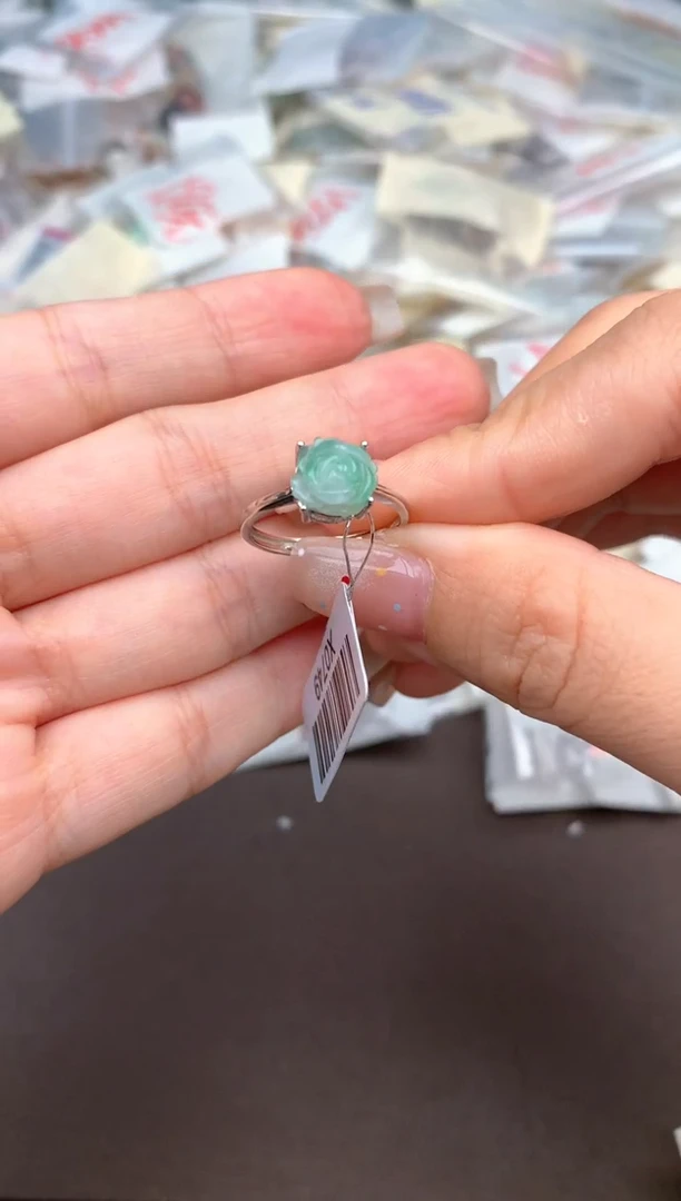 银S925镶嵌挂件翡翠一