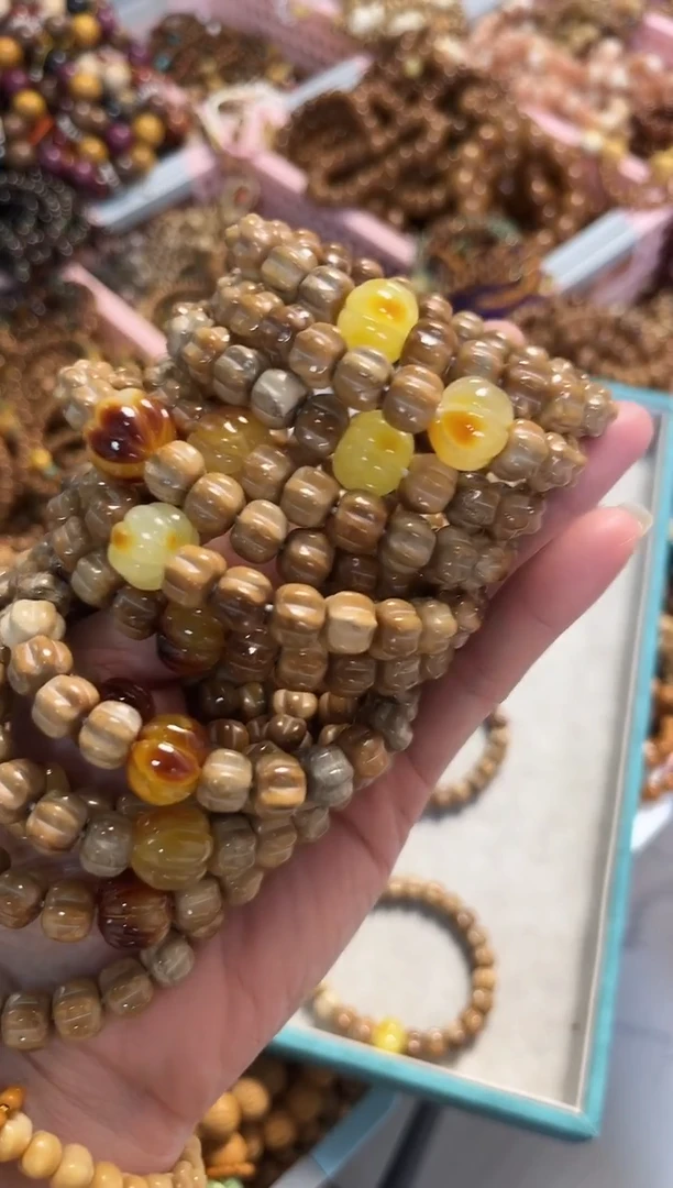 手串库克库克妖花楼兰南瓜手串10mm  多样性发其一