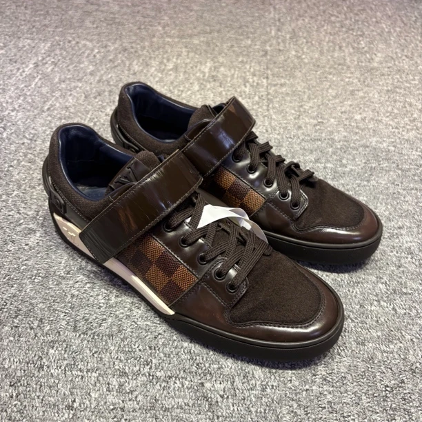 99新 LouisVuitton/路易威登 棋盘格板鞋 39码