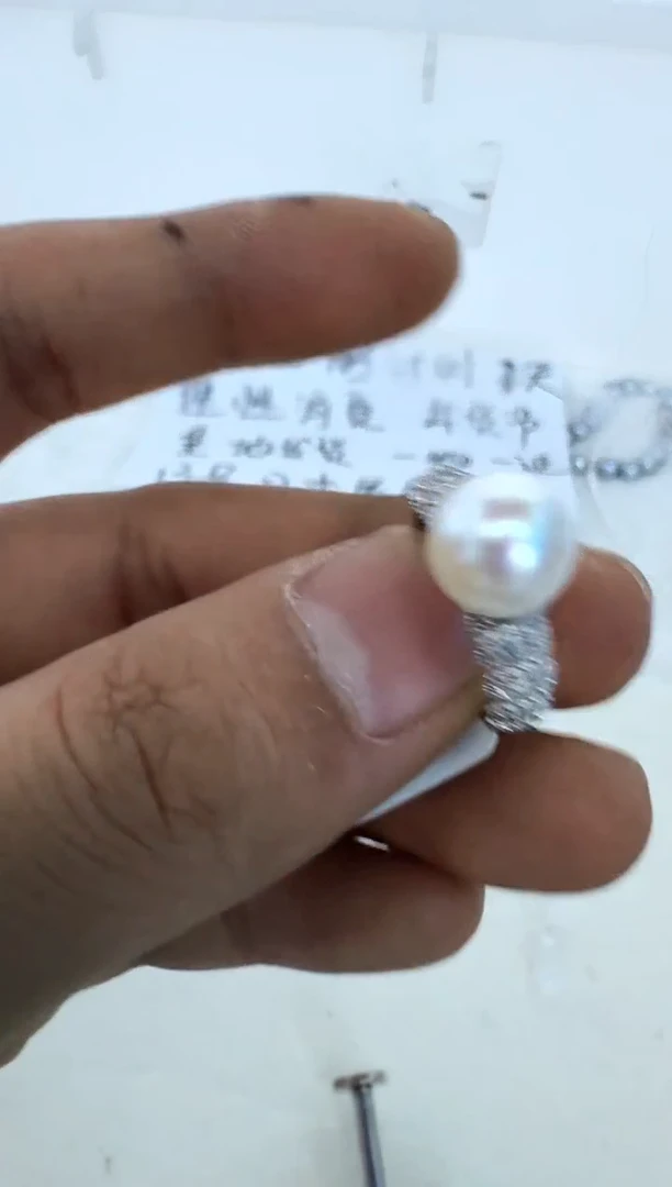 【闪购商品】海水珍珠戒指银S925镶嵌戒指