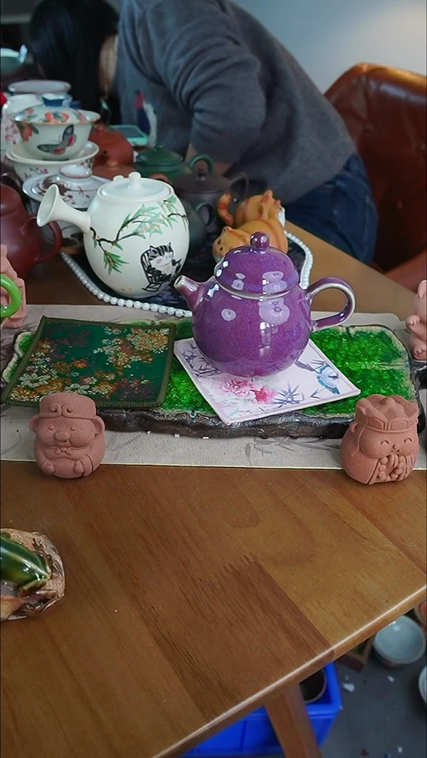 【茶瓷物语】紫色茶壶