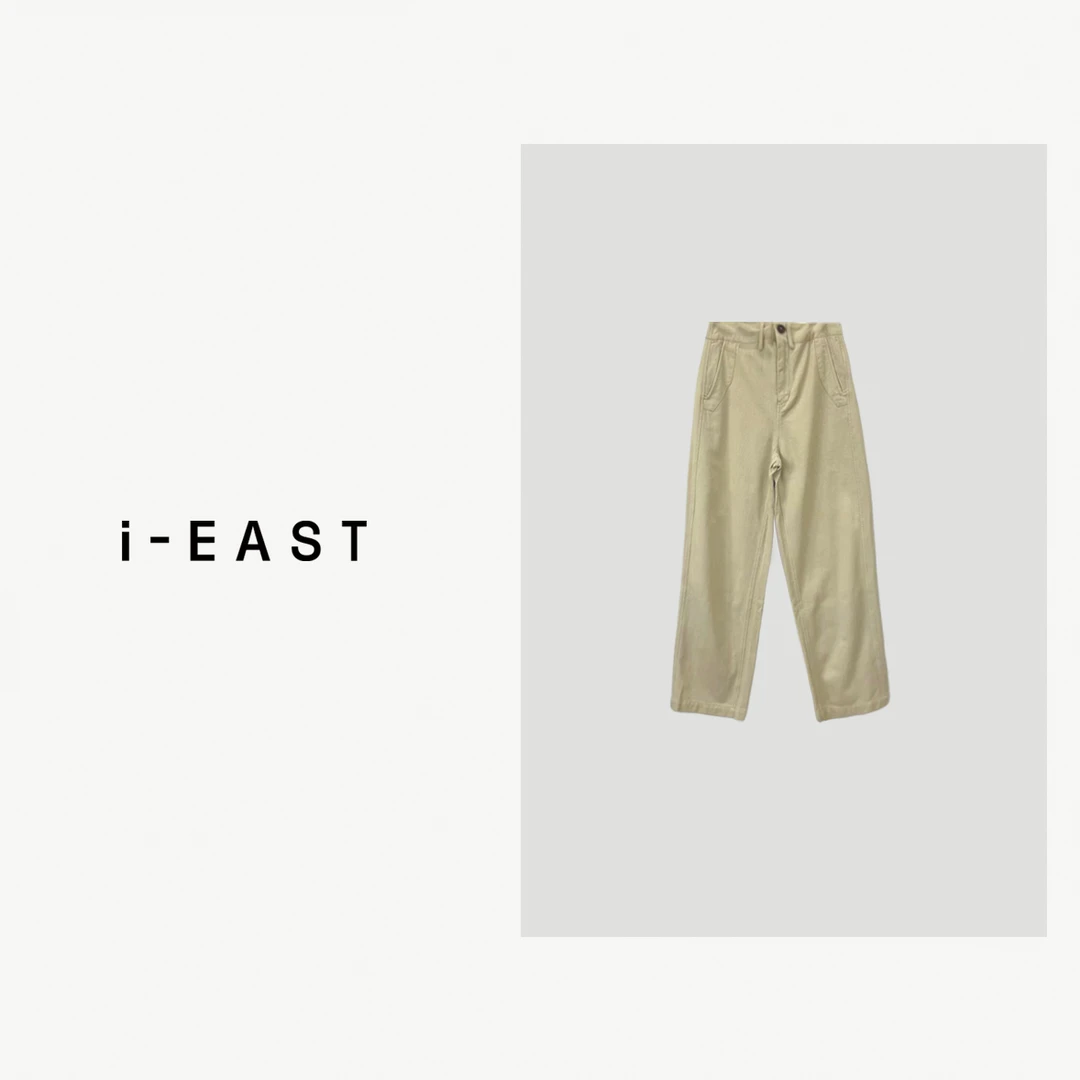 i-EAST 轻摩登慵懒~侧边双口袋百搭牛仔裤-4Q K1006