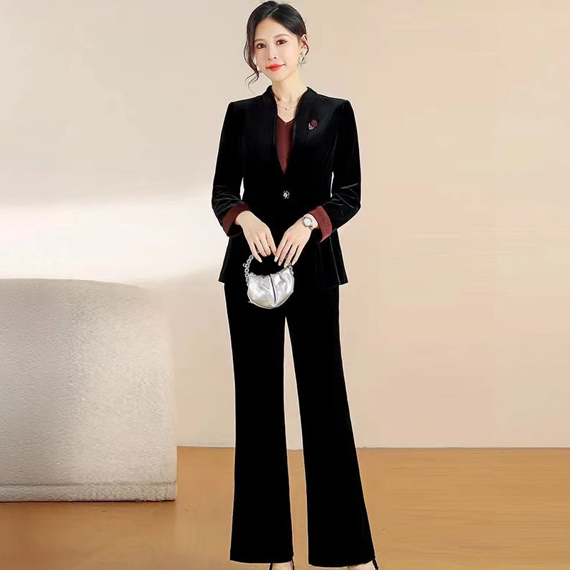 A337 春秋款时尚洋气气质显瘦通勤职业三件套装MAN