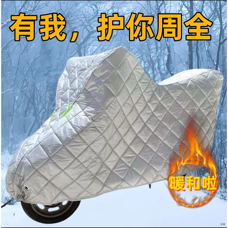 【抗冻护电】冬季抗雪防尘抗冰雹加厚加绒二轮电动车踏板摩托车车罩