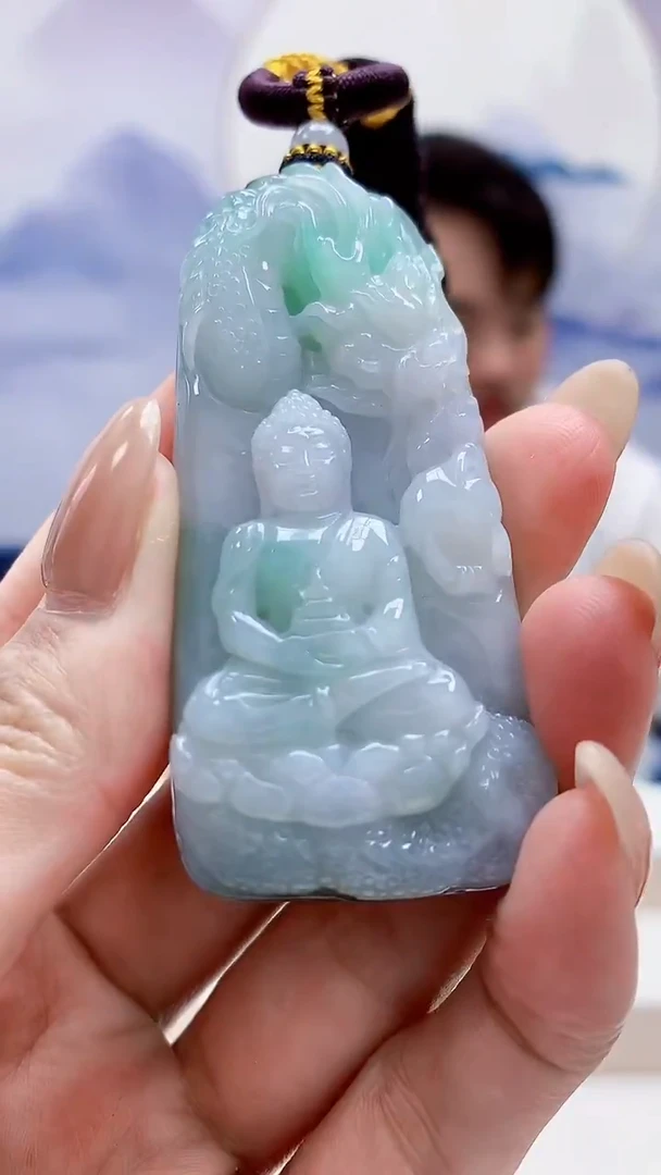 未镶嵌定制翡翠5060MM-毛货挂件24