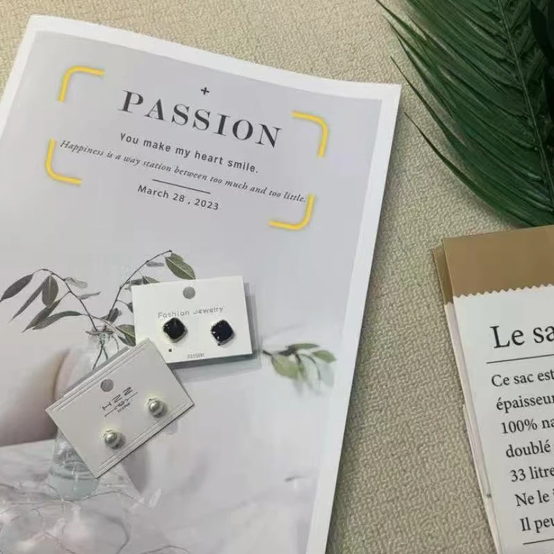 非金属仿珍珠耳饰 新款珍珠耳钉两件套