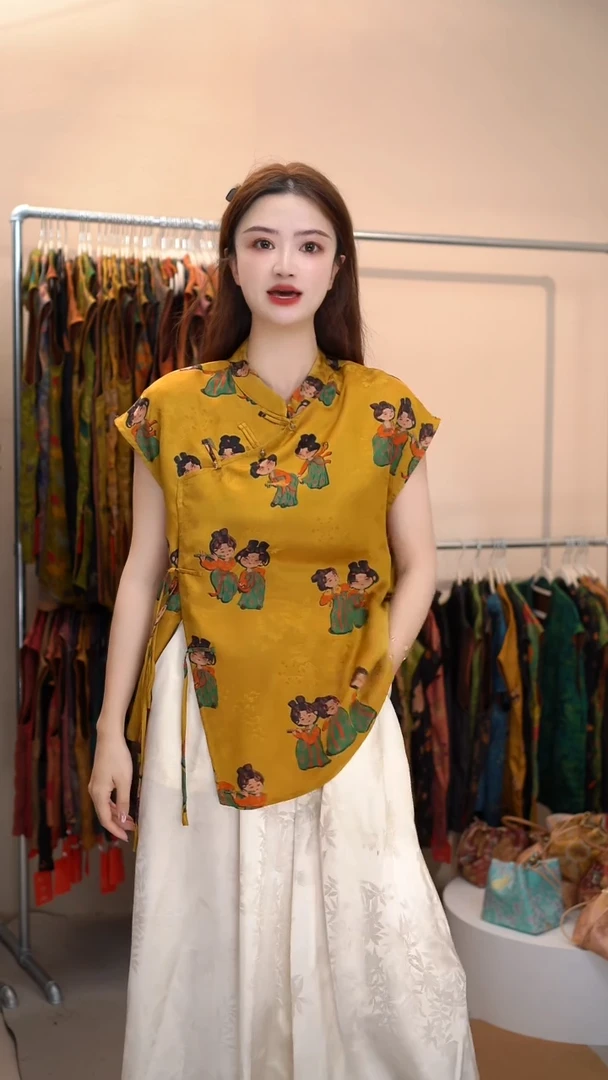 清仓不退不换默认微瑕香云纱茶服