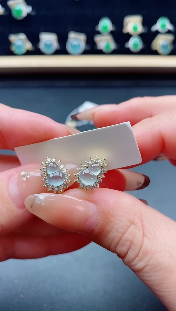 银S925镶嵌戒指翡翠1