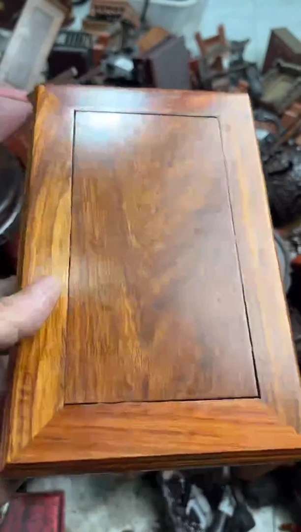 木110花梨木回纹长方