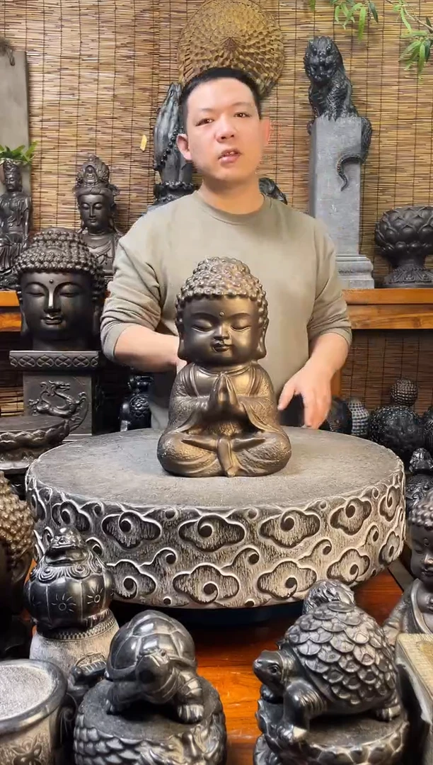 石材30宝宝佛天然青石雕刻