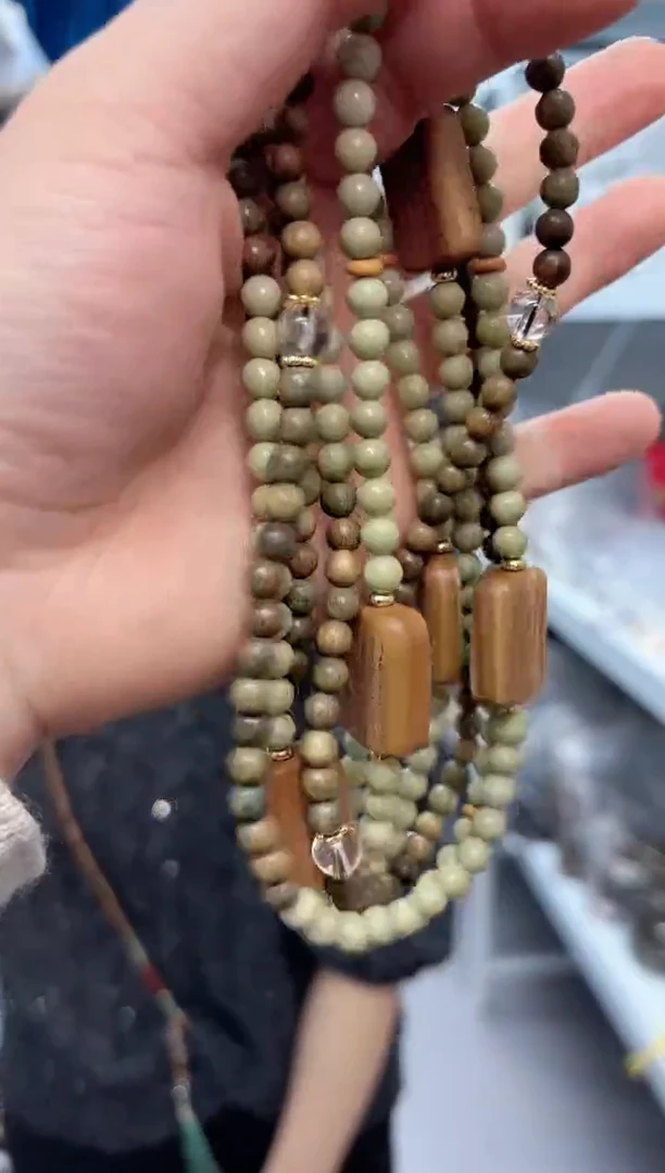 【闪购商品】维腊木（绿檀）手串/手链DIY阿拉善双圈