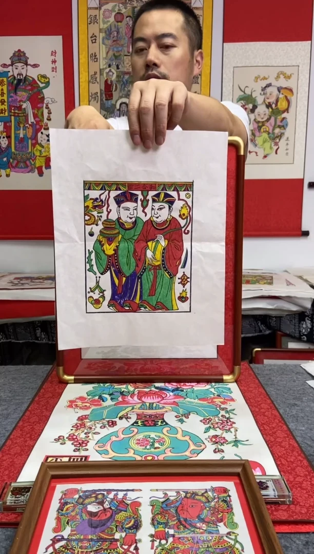 哒***殴画心和合二圣手工制作精品