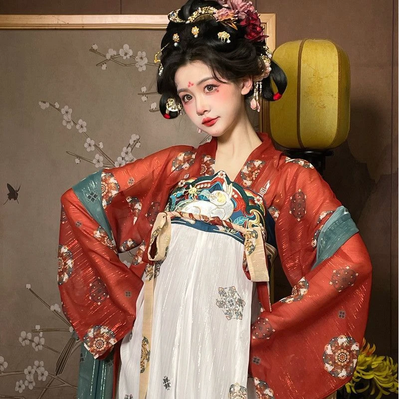 云野【鎏金夜宴】唐制汉服女齐胸襦裙里衣两件套复原风小个子女春夏