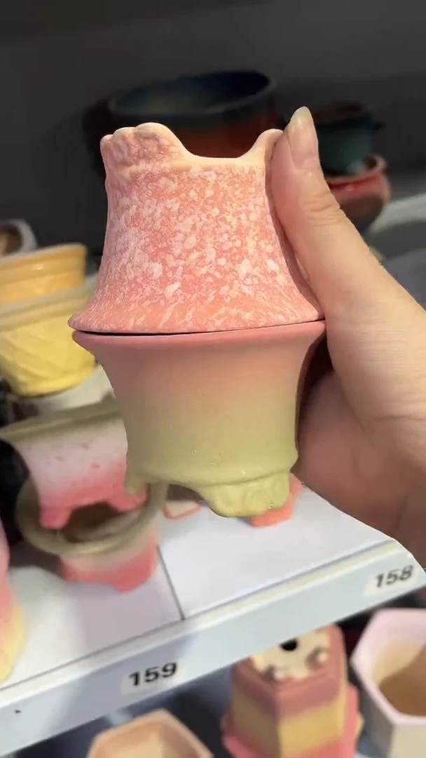 麦饭石粗陶多肉花盆两个