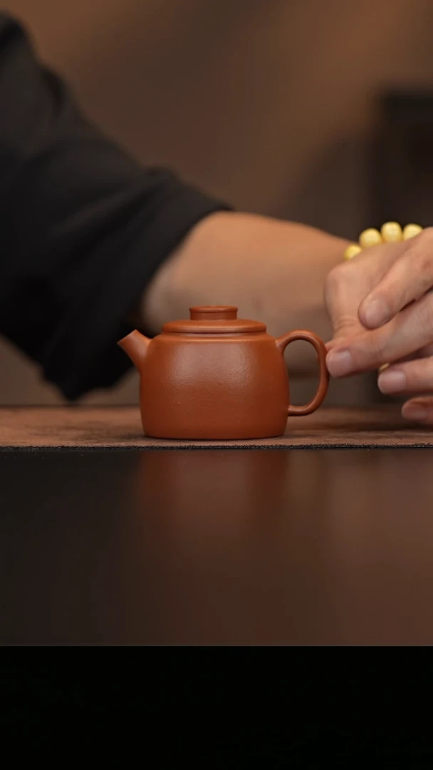 允禾斋 紫砂壶 云柱 朱泥