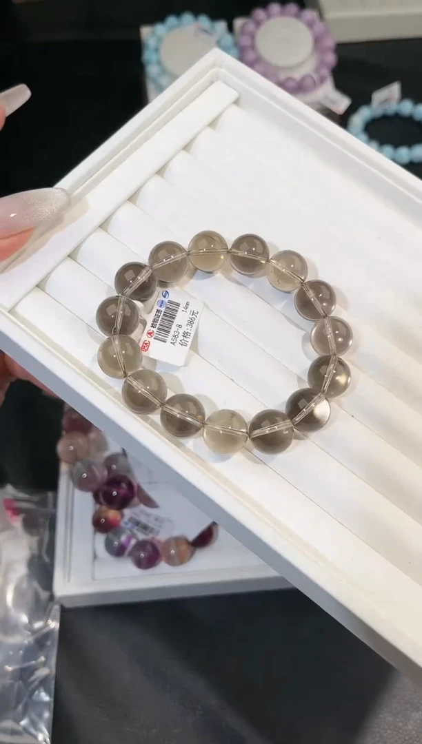 【闪购商品】水晶手链未镶嵌多样性发一茶晶14mm