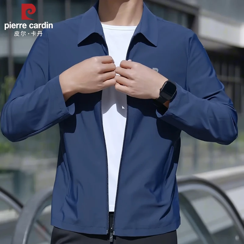 皮尔卡丹男士防晒衣2025新款春夏季商务夹克休闲外套轻薄男装上衣
