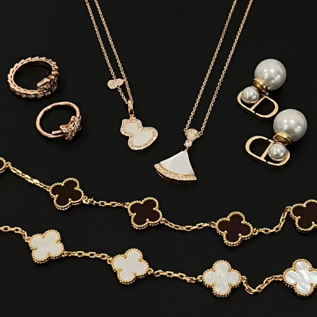 合金贝壳项链 【福多多】轻奢合金项链+合金手链组合小众经典气质