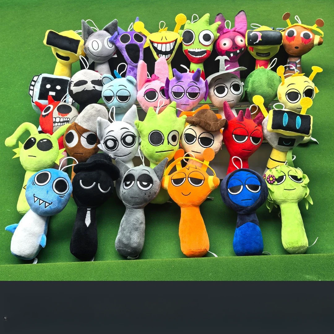 游戏爆款公仔Sprunki节奏盒子新款周边毛绒玩具可爱玩偶桌面摆件