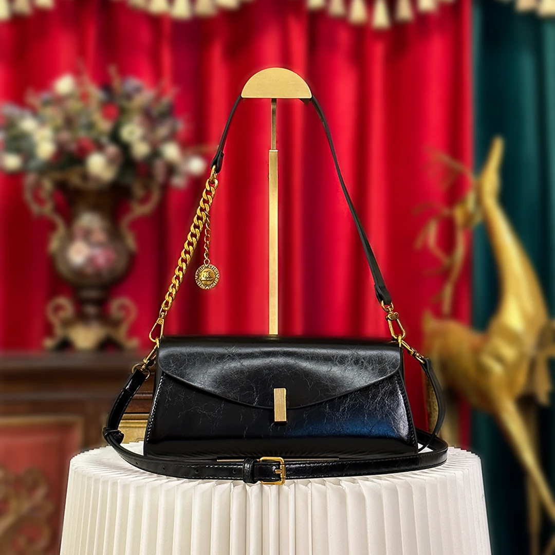 【小颜定制】KB品牌链条轻奢法棍包时尚百搭斜挎潮流女士包9013#