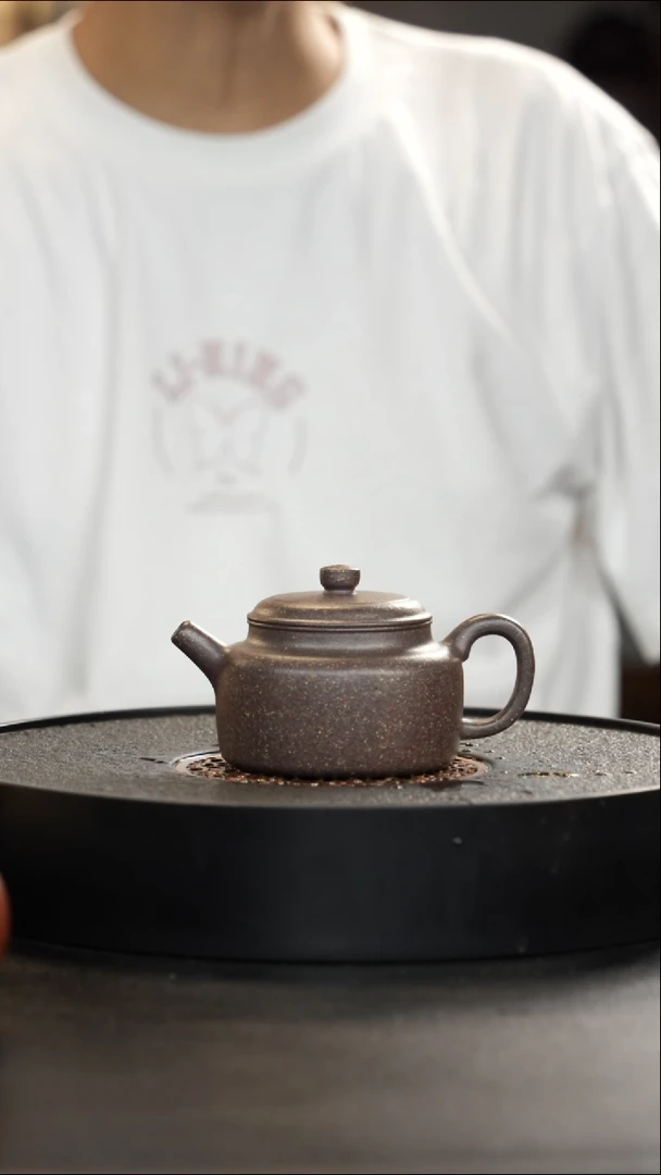 茶壶紫砂古法炼制手工泥桃花德中大漏