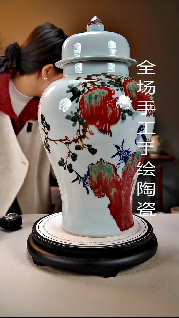 摆件陶景德镇手绘陶瓷52