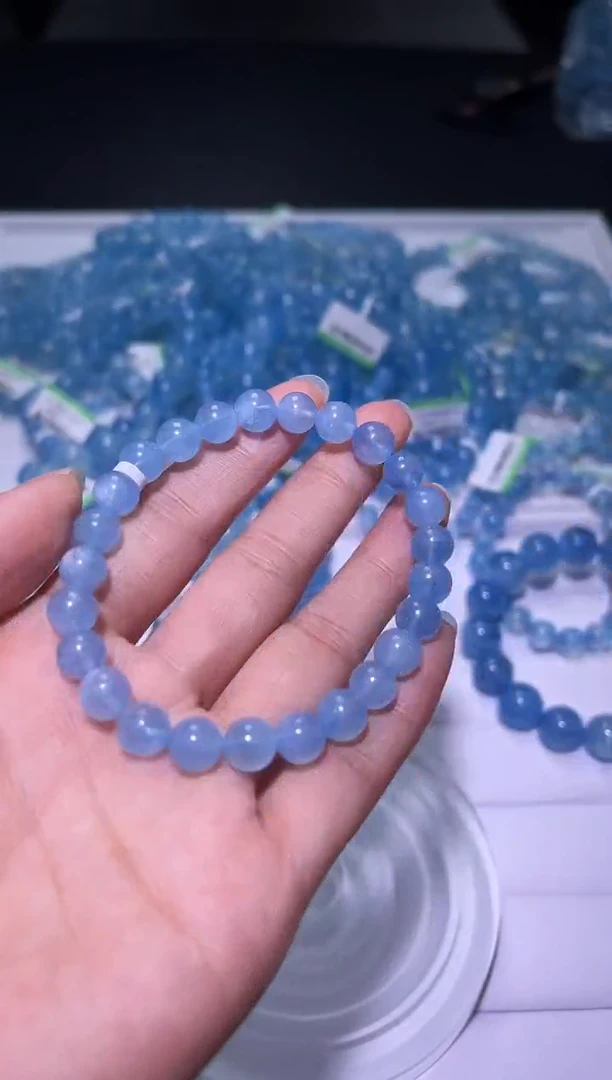 1海蓝宝石（处理）J066-7mm海蓝宝单圈-多样性发其一