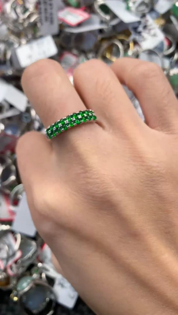 银S925镶嵌戒指翡翠摆**姐888    3