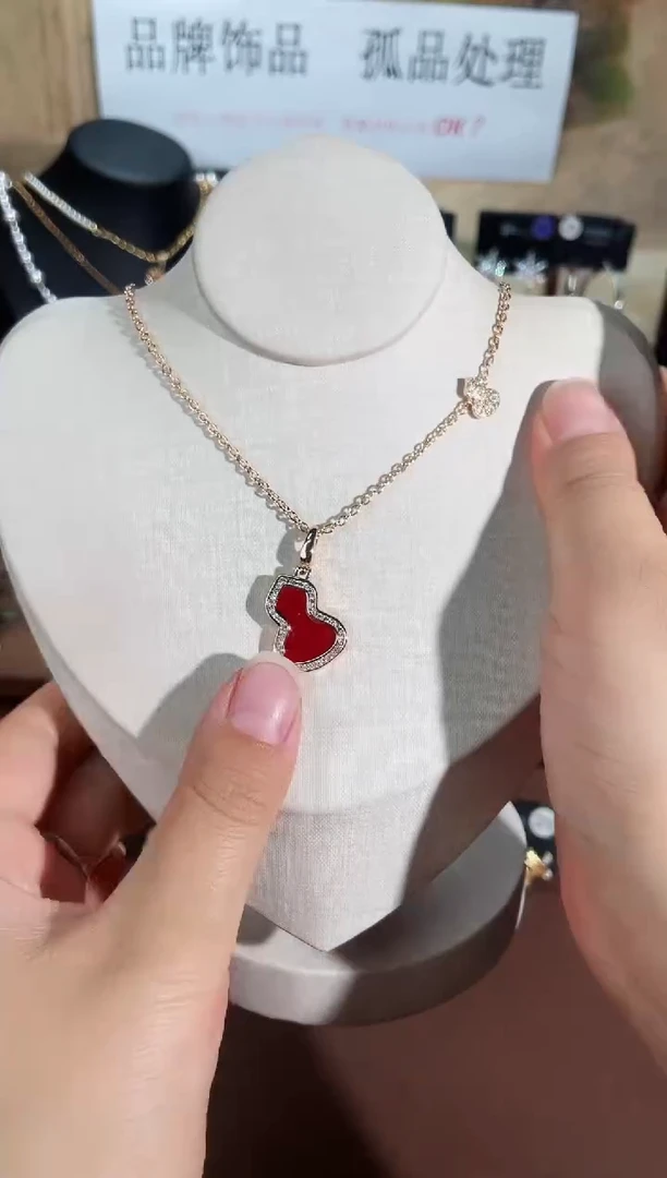 合金925银锆石项链7356