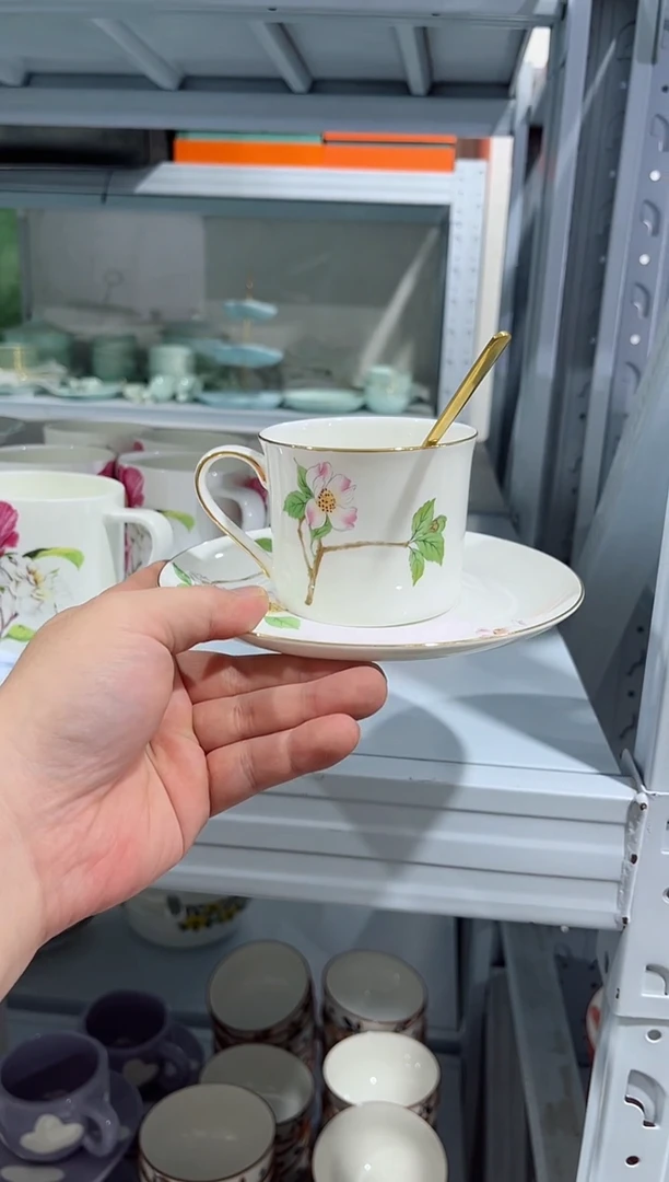 瓷片日用陶瓷（简装）咖啡杯一套