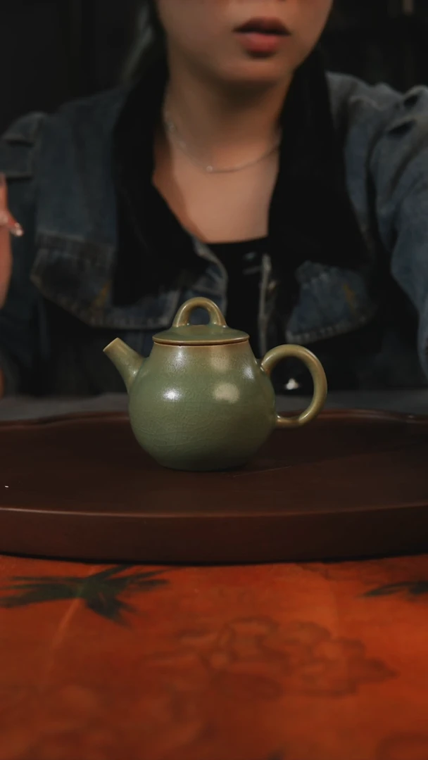 杯子小梨壶  柴烧全品一级 汝州原产地原矿仿古老釉