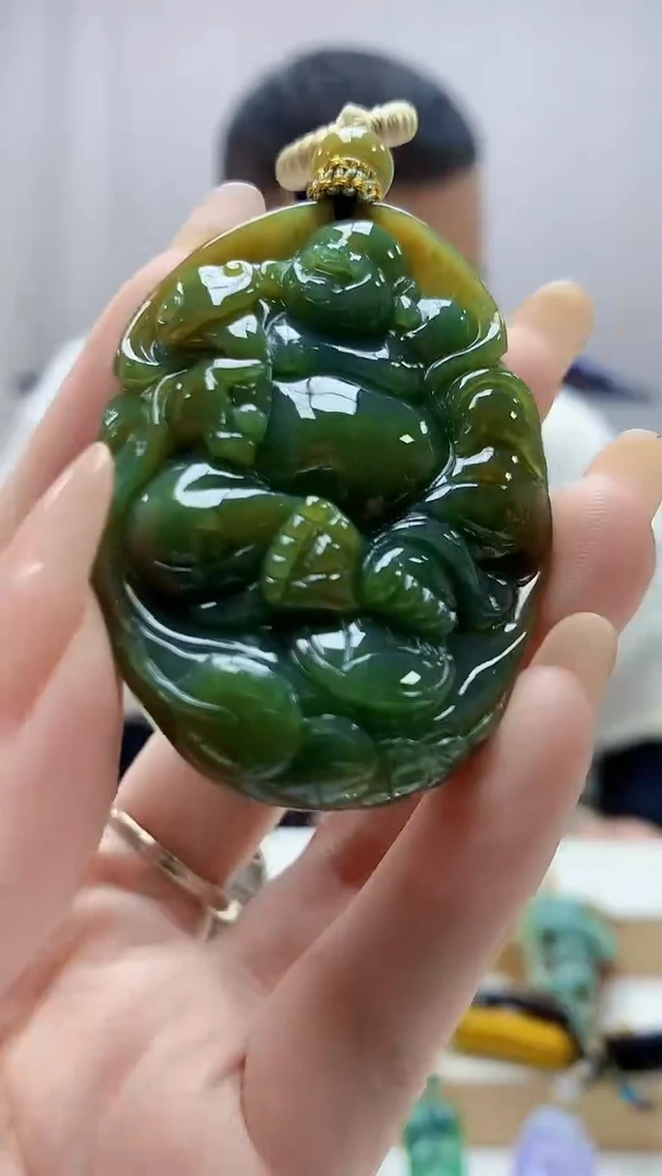 未镶嵌定制翡翠4898DD-毛货挂件123