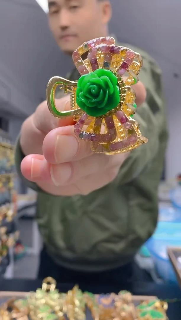 【闪购商品】碧玺耳饰合金163发夹