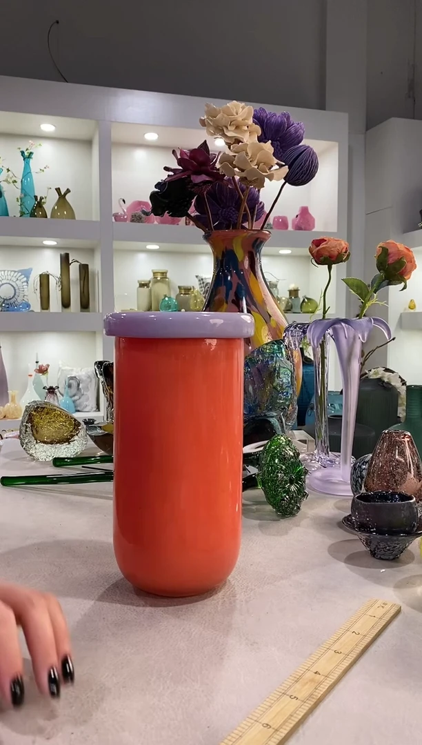 慕忆家手作琉璃花瓶瑕疵