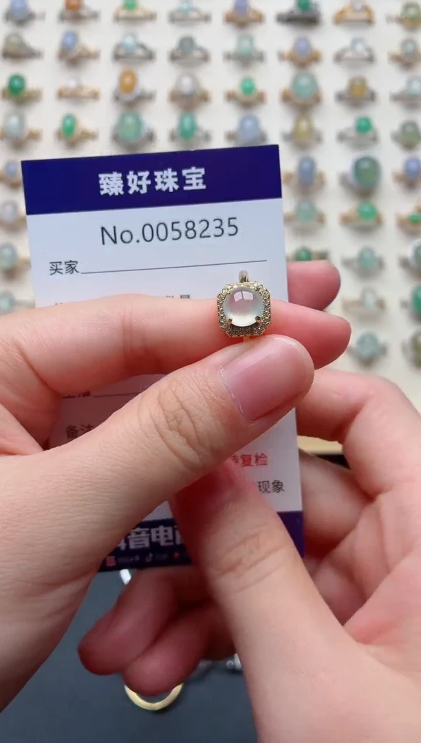 银S925镶嵌戒指翡翠.