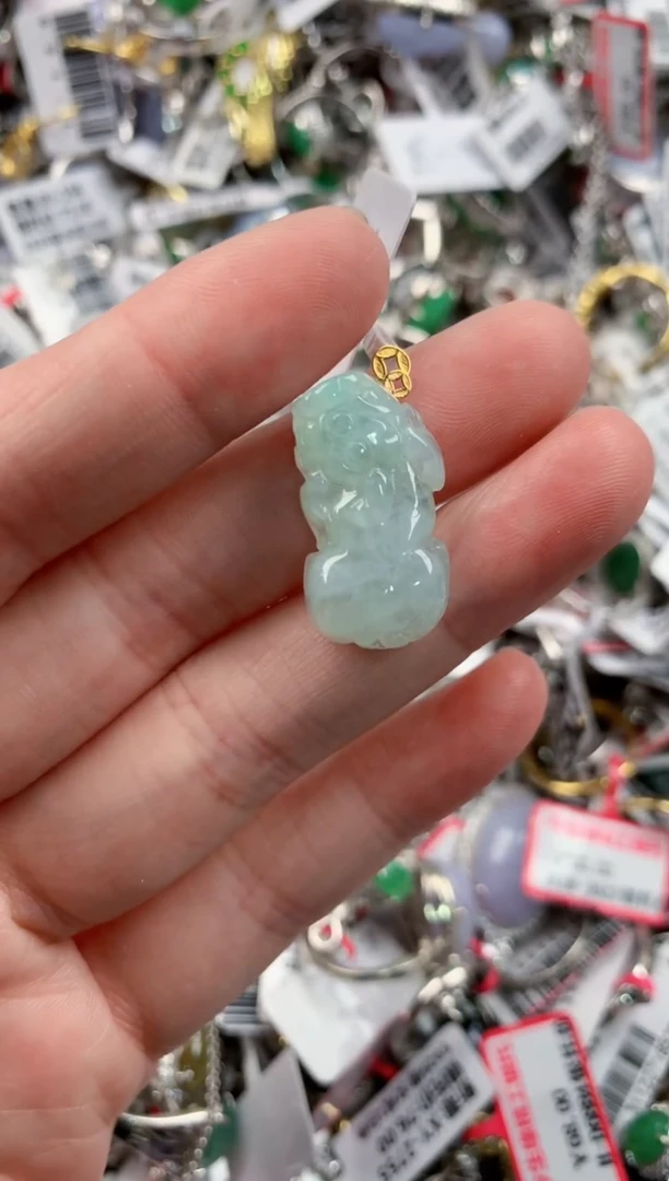 18K金镶嵌戒指翡翠444     3