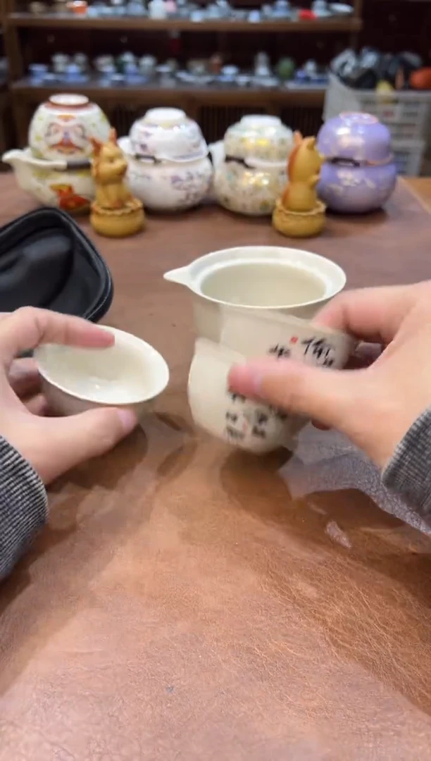 真的很便宜会开片的旅行茶具