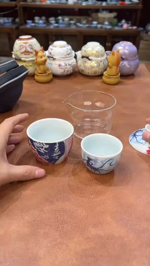 真的很便宜会开片的旅行茶具