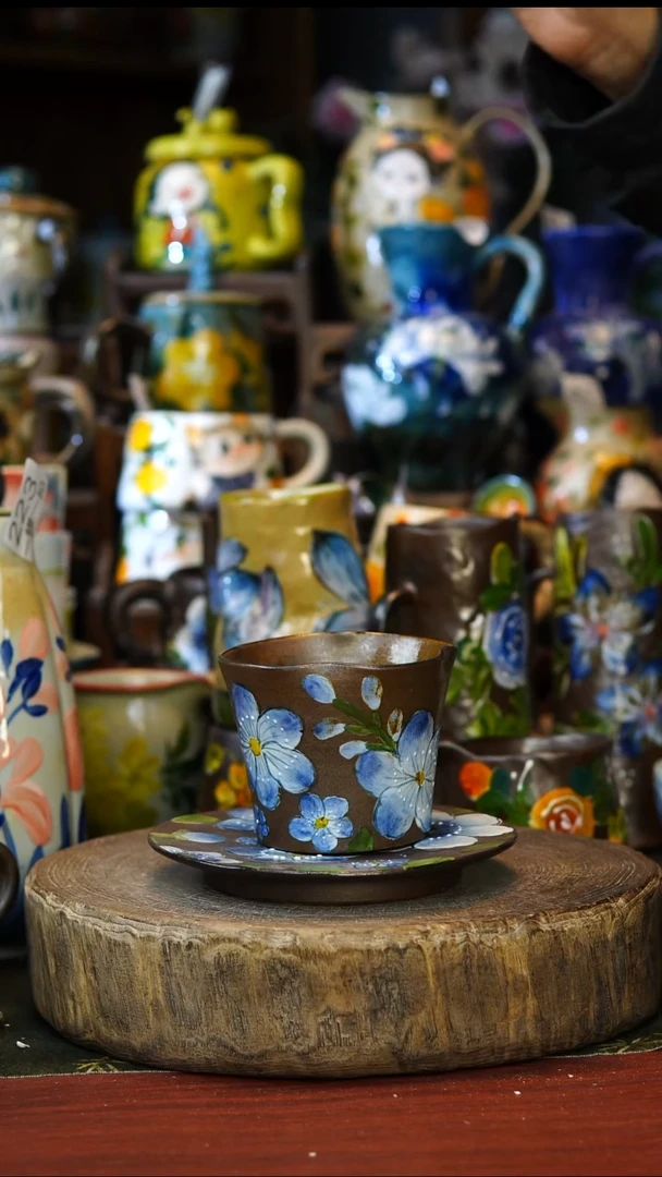 陶瓷332景德镇手工手绘釉下彩