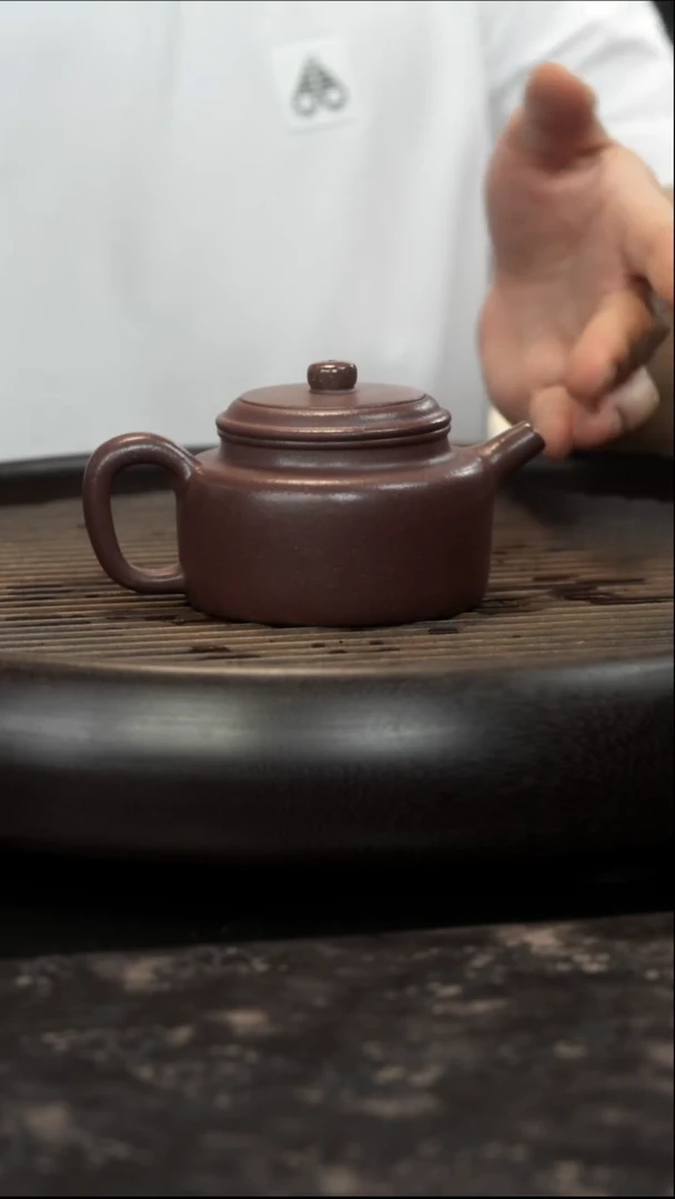 茶壶紫砂古天青  炮嘴德钟壶