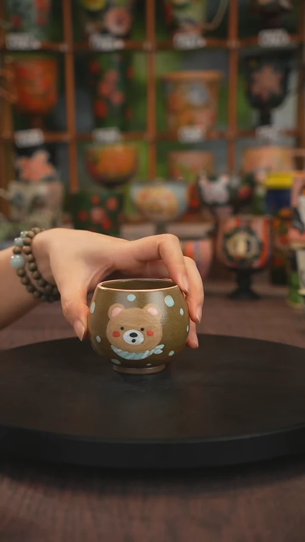 紫砂油画手绘釉下彩