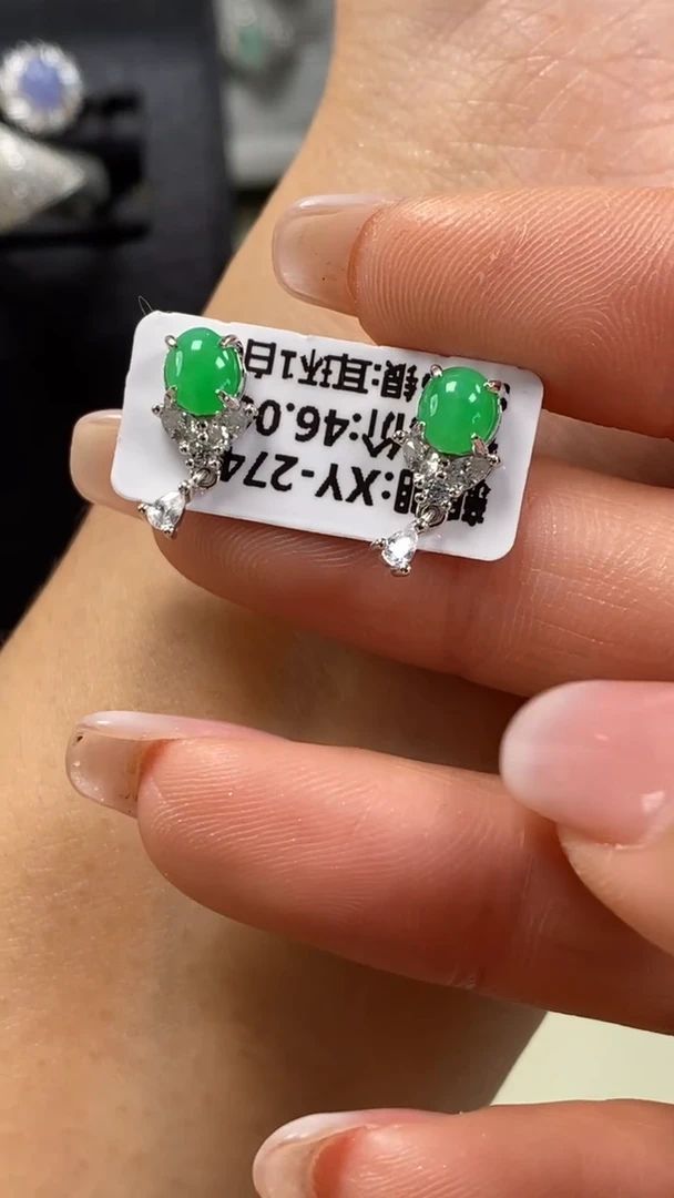 【闪购商品】翡翠戒指银S925镶嵌7859