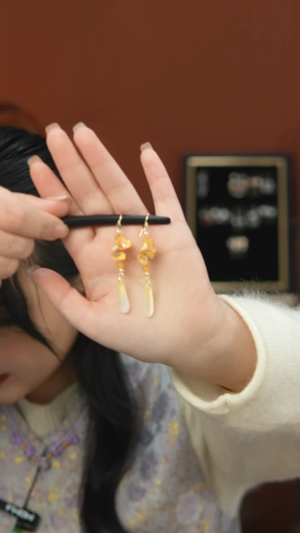 非金属无【桂花】耳环