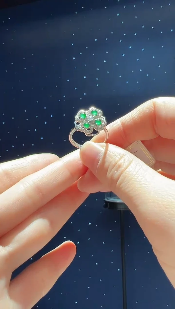 【闪购商品】翡翠戒指银S925镶嵌22】