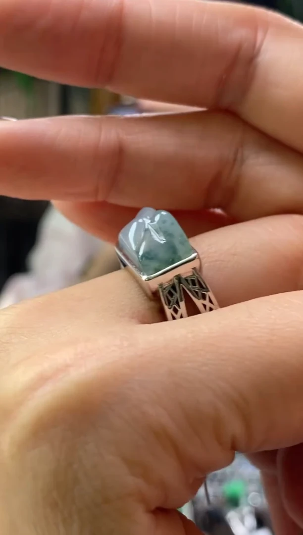 颈饰银S925镶嵌翡翠净货16910